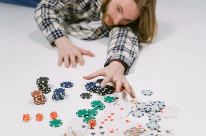 gambler with chips